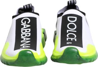 Dolce & Gabbana Black White Slip On Sorrento Sneakers Womens Shoes