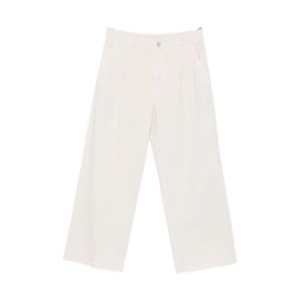 Brunello Cucinelli Cropped Trousers - female - Brunello Cucinelli - Cropped Trousers - White - L - Trousers