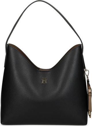 Tommy Hilfiger Schoudertas met logoplakkaat - Zwart