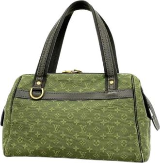 Louis Vuitton Pre-owned Handbags, female, Green, Size: ONE SIZE Pre-owned Vintage Canvas Handbag