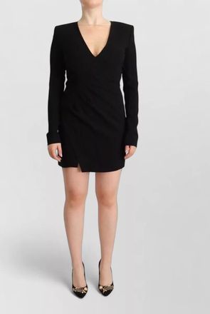 Dsquared2 long-sleeve deep v-neck mini dress
