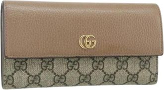 Gucci Pre-owned Wallets, female, Beige, Size: ONE SIZE Pre-owned Vintage Long Wallet