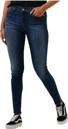 Tommy Jeans Skinny Jeans Nora Blauw - Dames - Skinny Jeans - Blauw - W26 L32 - Katoen - Jeans