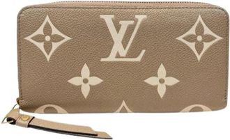 Louis Vuitton Pre-owned Long wallet (bi-fold) - Dames - Vintage Clutch - Beige - ONE Size - Leer - Vintage