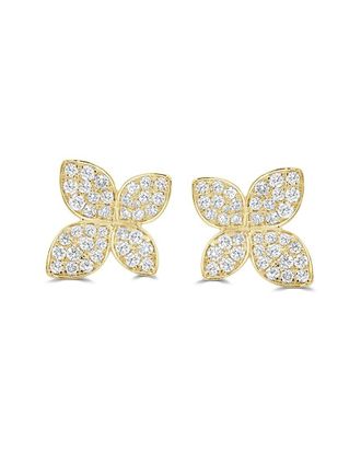 Sabrina Designs 14K 1.28 Ct. Tw. Diamond Flower Earrings
