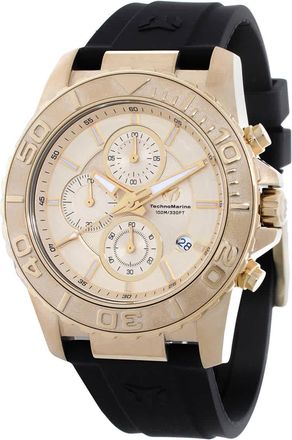 Technomarine Sea Chronograph Quartz Gold Dial Mens Watch TM-725009