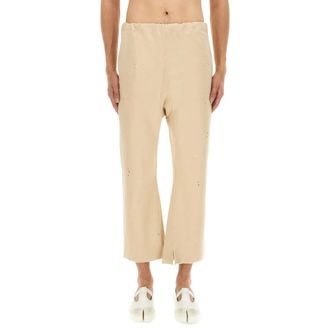 Maison Margiela Cropped Trousers, female, Beige, Size: XS Cropped Trousers