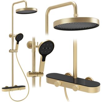 Rea Conjunto De Ducha Rea Creo Brush Gold