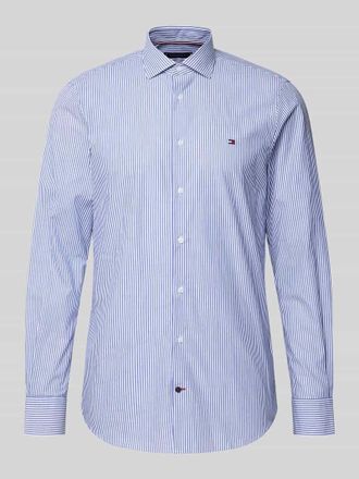 Tommy Hilfiger Tailored Fit Businesshemd aus reiner Baumwolle in Royal, Gr&ouml;&szlig;e 39