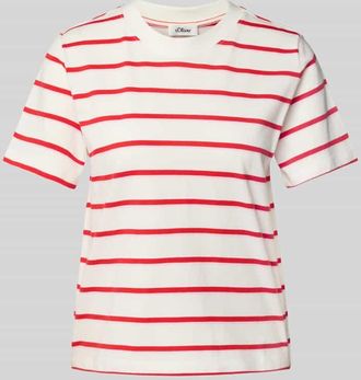s.Oliver Red Label Regular Fit T-Shirt aus reiner Baumwolle in Weiss, Größe 34