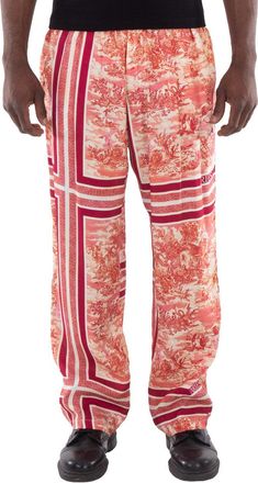 Aries Mens Multicolor Toile De Jouy Slacker Pants
