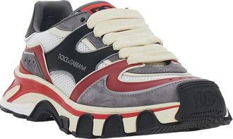 Dolce & Gabbana Leather and Suede Panelled Sneaker - Multicolor