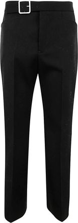 Jil Sander Uitlopende Cropped Broek - Dames - Straight fit broeken - Zwart - M - Katoen - Broeken