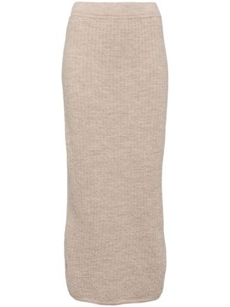 Lauren Manoogian Colum skirt - women - Merino/Pima Cotton/Alpaca - 3 - Neutrals