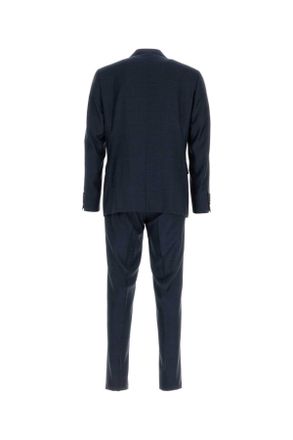 Canali Mens Navy Blue Wool Suit Exterior: Lining: Cupro Abiti