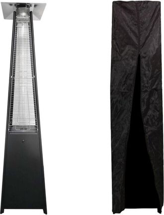Happy Garden Happy Garden - Estufa De Gas Stockholm Para Exterior 13kw Acero Negro + Funda