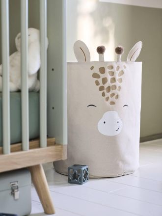 Vertbaudet Kinderzimmer XL-Aufbewahrungskorb Giraffe sandfarben