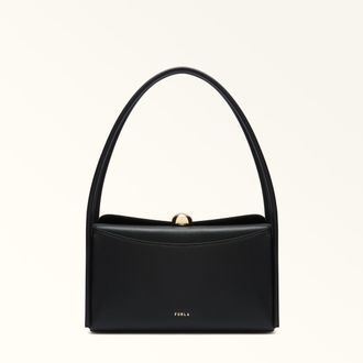 Furla Nicole Borsa A Spalla M Nero Nero Pelle Di Vitello Notte + Pelle Di Vitello Sidney Donna