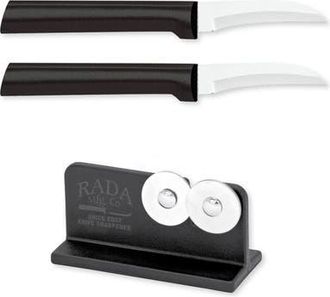 Rada Cutlery 2.38-Inch Granny Paring Knife Set of 2 & Quick Edge Knife Sharpener in Black at Nordstrom