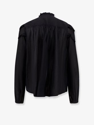 Isabel Marant Womens Shirt Christa Cotton-Blend Black Cotton Viscose