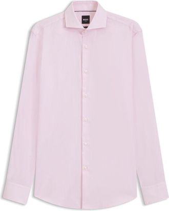 BOSS ONE Slim-fit shirt in wrinkle-resistant Oxford cotton