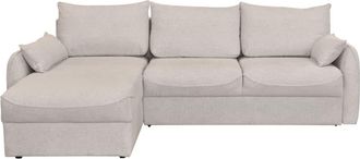 Calicosy Sofá esquinero de 3 plazas convertible l260 cm - Beige