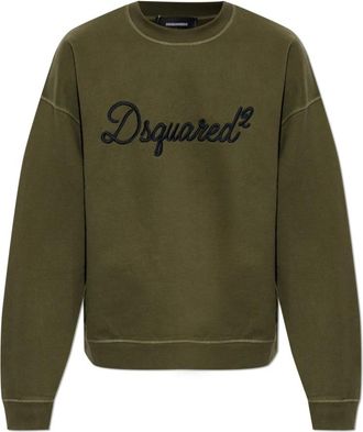 Dsquared2 Logo Sweatshirt - Heren - Sweatshirts - Groen - S - Katoen - Hoodies & sweatvesten