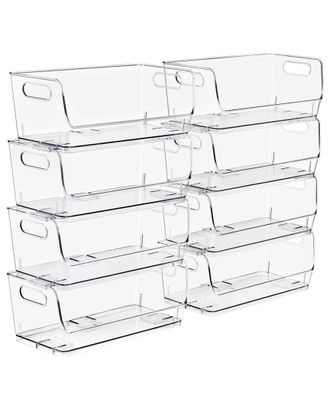 Sorbus Small Wide 8-Pack Stackable Storage Containers