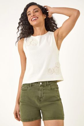 DUSK Floral Embroidered Top