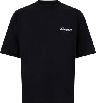 Dsquared2 Black Crewneck Logo T-Shirt
