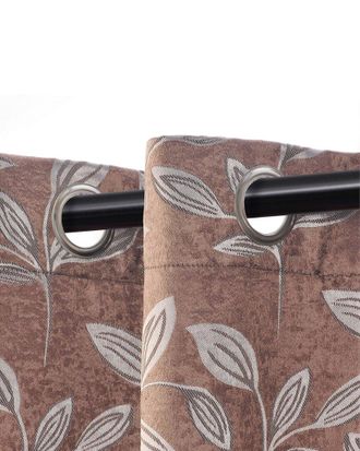 Superior 26X63 Leaves Modern Bohemian Blackout 2Pc Curtain Panel Set