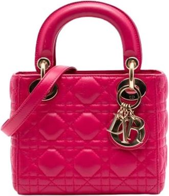 Dior Pre-owned Mini Lady Dior - Dames - Vintage Handtas - Roze - ONE Size - Leer - Vintage