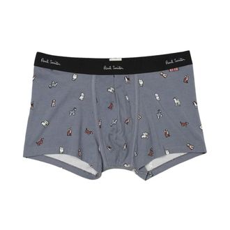 Paul Smith Japan Dogs Print Boxer Shorts - Heren - Ondergoed - Grijs - Maat: W30 Katoen