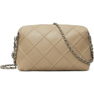 Tory Burch Fleming Soft Leather Crossbody Bag in Soft Cement at Nordstrom
