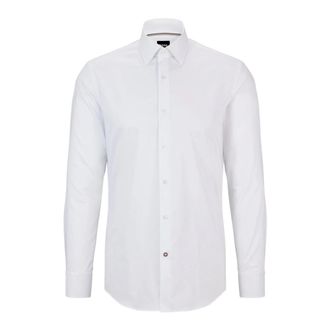 HUGO BOSS H-Hank-Kent Shirt - Heren - Zakelijke Overhemden - Wit - 3XL - Katoen - Overhemden