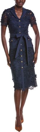 Badgley Mischka Lace Shirtdress