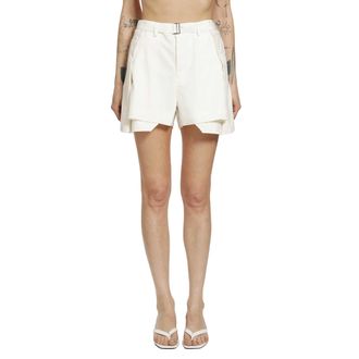 sacai Wool Suiting x Denim Shorts