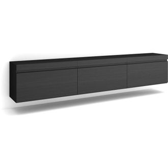 Skraut Home Skraut Home - Mueble Tv, Televisi&oacute;n, Muebles De Sal&oacute;n, Almacenaje, 240x45x35 Cm, Colgado, Suspendido, Estilo Moderno, Negro