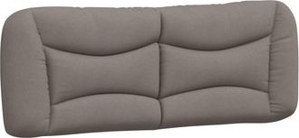 vidaXL Cabecero De Cama Acolchado Tela Gris Taup&eacute; 140 Cm Vidaxl