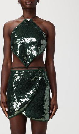 Os&eacute;ree Top cropped fit Os&eacute;ree con paillettes