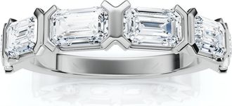 Pompeii3 1 1/2Ct Emerald Cut Diamond 6-stone Ring 14k Gold or Platinum Lab Grown