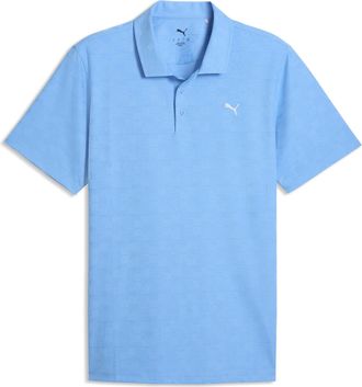 Puma Polo da golf MATTR Deco in jacquard da uomo, Abbigliamento, Blu, XXL