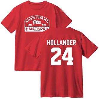 Generic Heated Rivalry Hollander 24 Merch Cotton T-Shirt Unisex Crewneck Casual Short Sleeve Tee (XXL,Red)