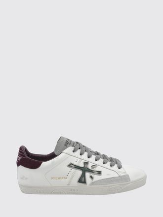 Premiata Sneakers Steven in pelle di vitello con effetto usurato