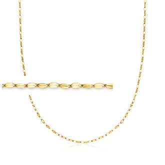 Ross-Simons Italian 1.5mm 18kt Yellow Gold Lumachina-Chain Necklace