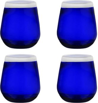 10 Strawberry Street Set Of 4 Leon Mexican Glassware Stemless Wine Glasses