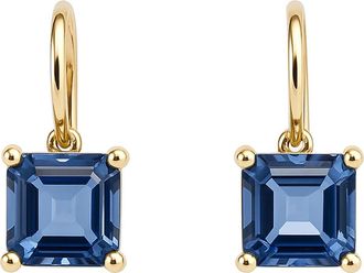 House of Frosted Ivy 14K Gold Plate Sterling Silver Blue Topaz Drop Earrings in Yellow Gold at Nordstrom Rack