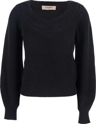 Twin-Set ribbed sweater - Black