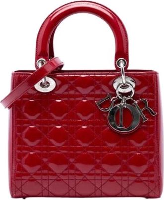 Dior Pre-owned Lady Dior - Dames - Vintage Handtas - Rood - ONE Size - Leer - Vintage