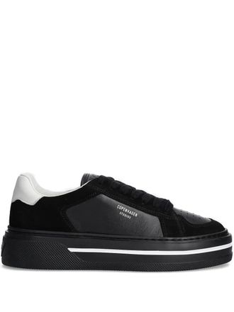 Copenhagen Sneakers in pelle con plateau - Nero